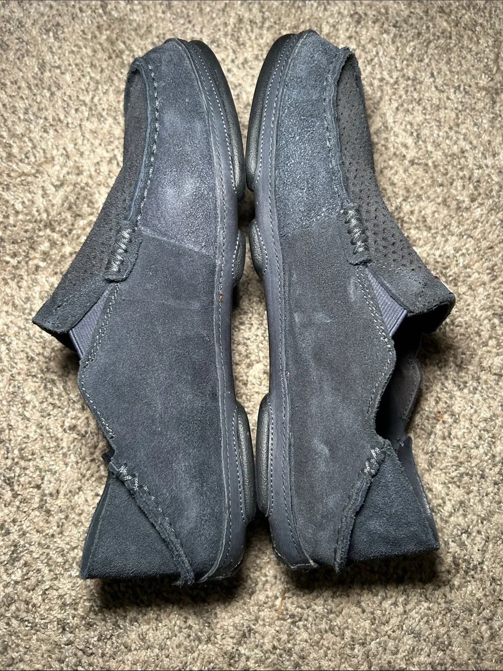 OluKai Men's‎ Blue Slip-On Suede Loafers